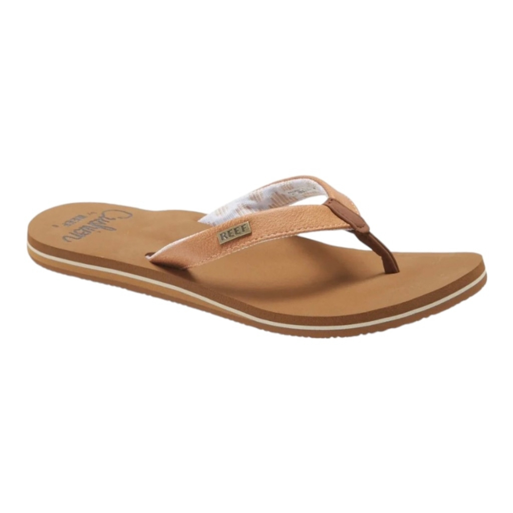 Reef Beach Cushion Soft Sponge Thong Flip Flop Sandals Women's Sz 10 Tan Safari